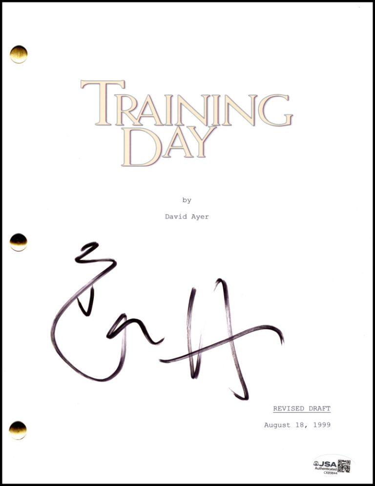 Ethan Hawke Signed Autograph Training Day Full Script Screenplay w/ JSA COA