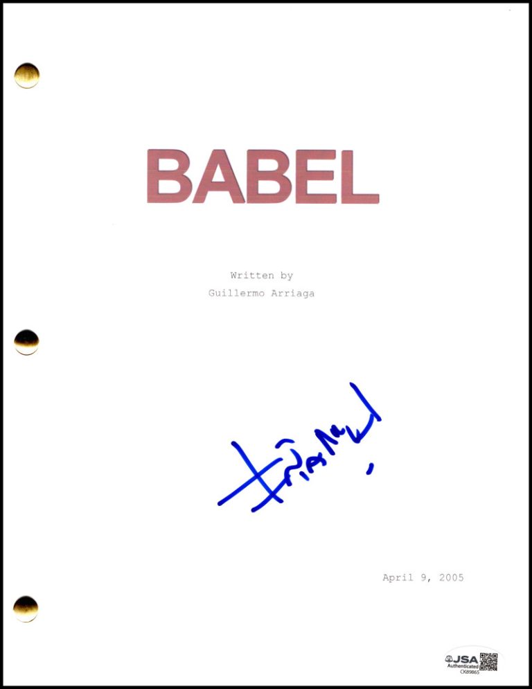 Alejandro Inarritu Signed Autograph Babel Movie Script Screenplay w/ JSA COA