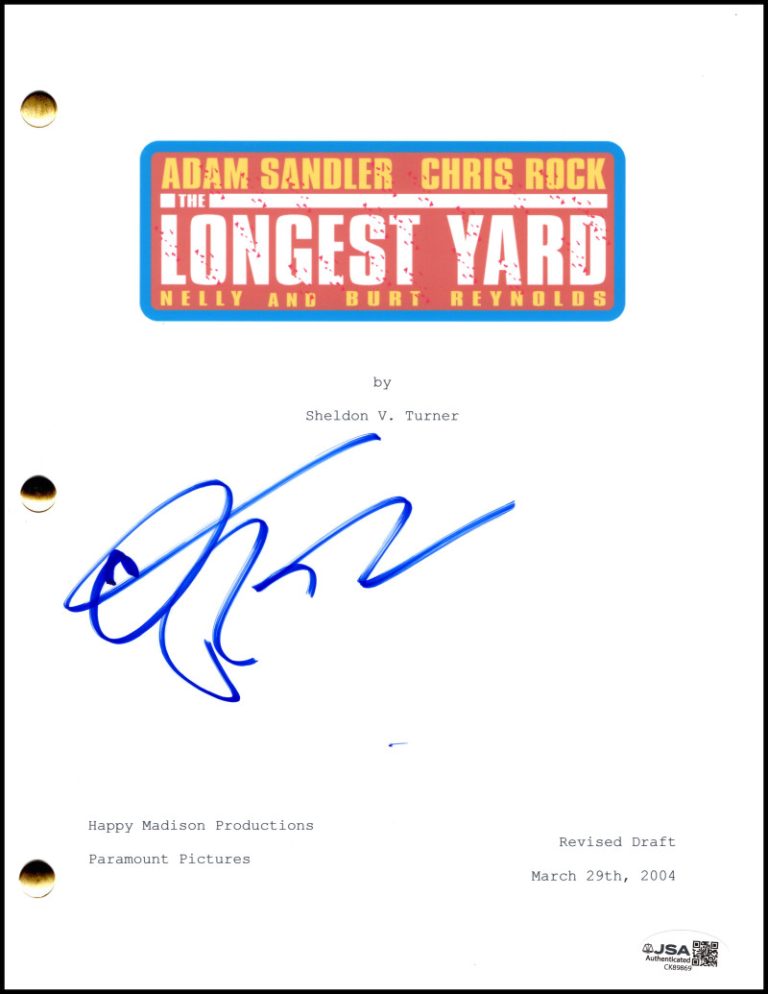 Chris Rock Signed Autograph The Longest Yard Full Script Screenplay JSA COA