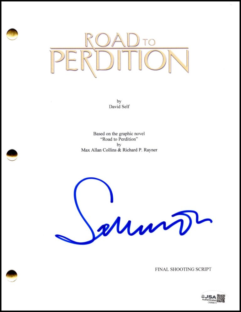 Sam Mendes Signed Autograph Road to Perdition Full Script Screenplay w/ JSA COA