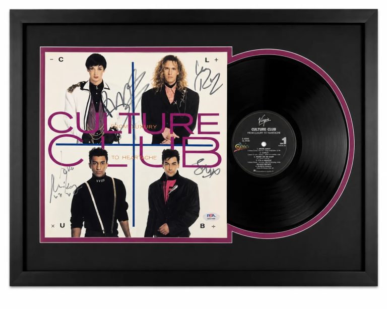 Culture Club Signed Custom Framed Vinyl Album Boy George Mike Craig Hay Moss PSA