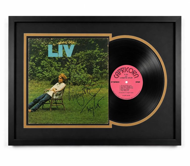 Livingston Taylor  Signed LIV Customed Framed Vinyl PSA Album Auth