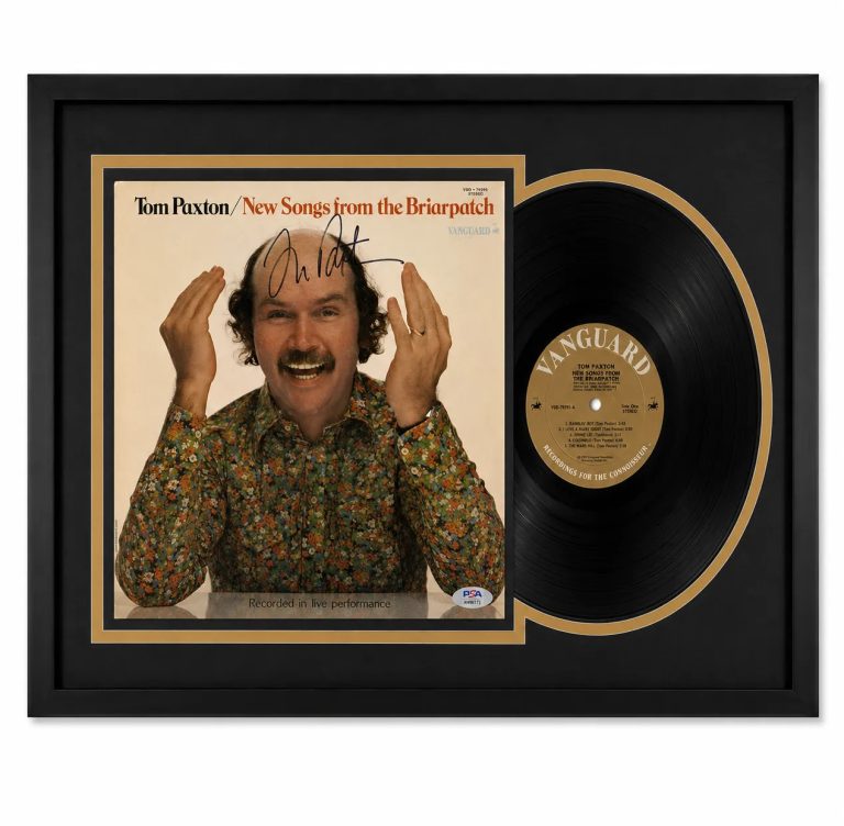 Tom Paxton Signed New Songs from the Briarpatch Customed Framed Vinyl PSA