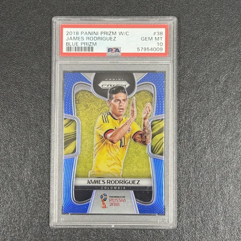 2018 Panini Prizm World Cup Blue#38 58/199 James Rodriguez PSA 10