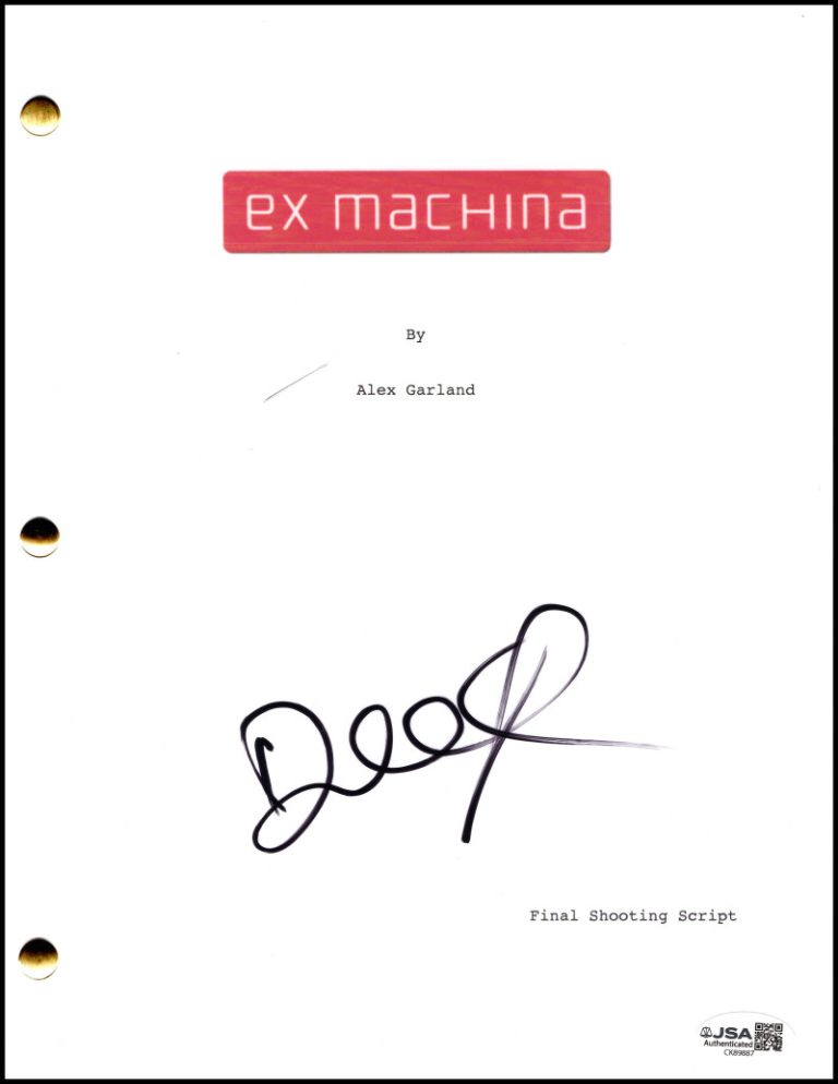 Domhnall Gleeson Signed Autograph Ex Machina Full Script Screenplay w/ JSA COA