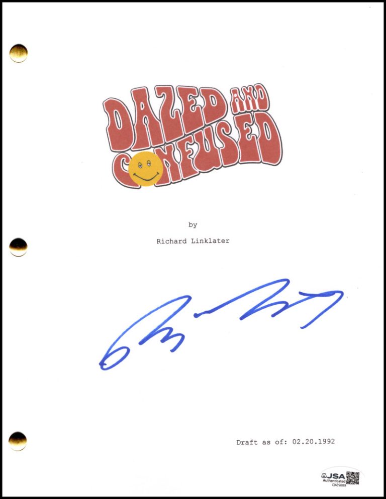 Richard Linklater Signed Autograph Dazed and Confused Script Screenplay JSA COA