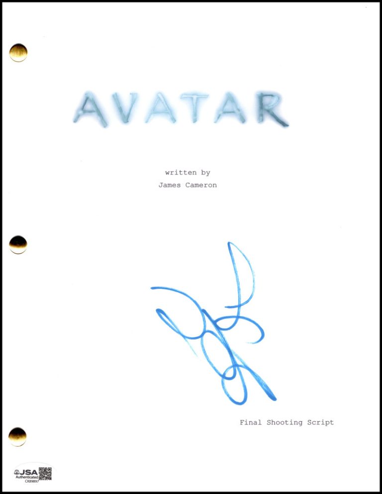 Zoe Saldana Signed Autograph Avatar Full Script Screenplay - Neytiri w/ JSA COA