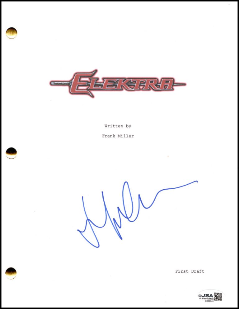 Jennifer Garner Signed Autograph Elektra - Frank Miller Draft Script w/ JSA COA
