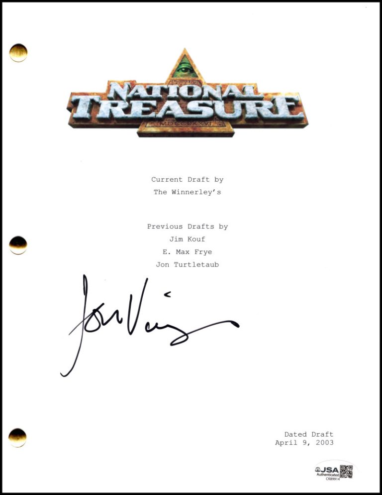 Jon Voight Signed Autograph National Treasure Full Script Screenplay w/ JSA COA