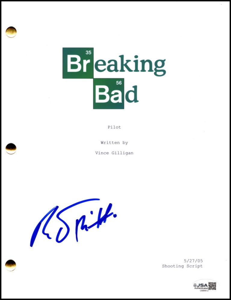 RJ Mitte Signed Autograph Breaking Bad Full Script - Walter White Jr w/ JSA COA