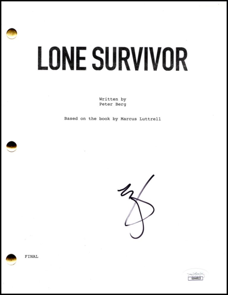 Mark Wahlberg Signed Autograph Lone Survivor Script - Marcus Luttrell w/ JSA COA
