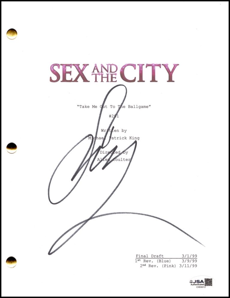 Sarah Jessica Parker Signed Autograph Sex and the City Script Screenplay JSA COA