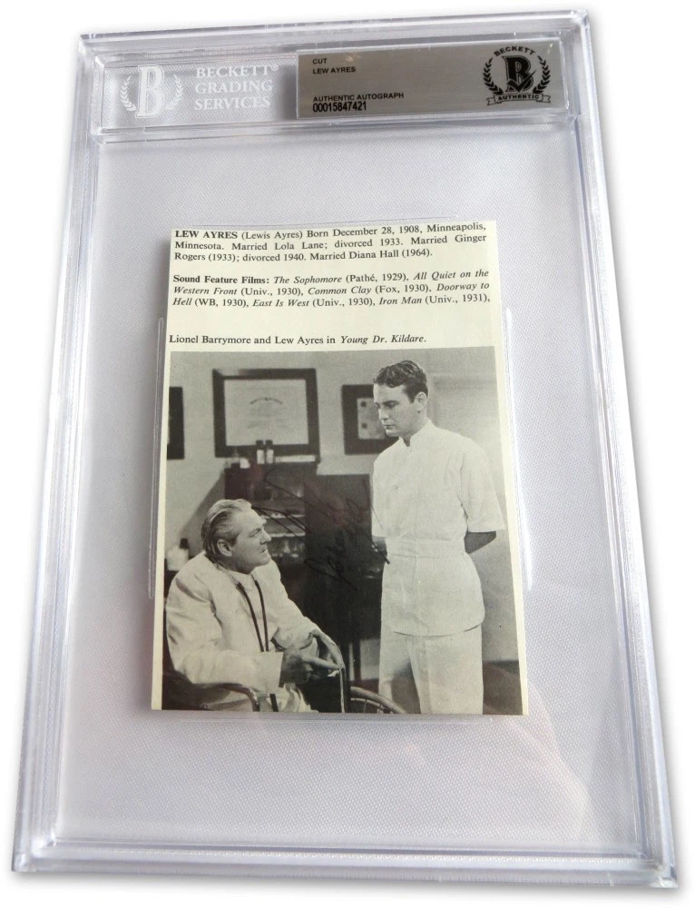 Lew Ayres Signed Autographed Magazine Photo Young Dr. Kildare BAS 7421