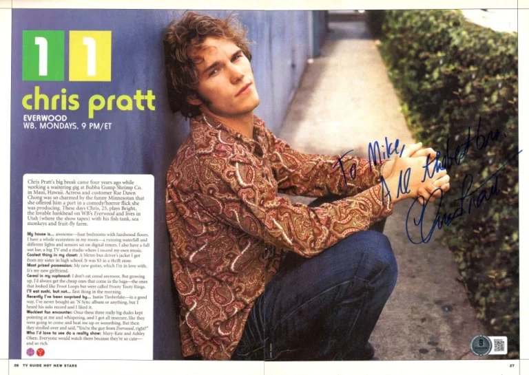 Chris Pratt Signed Autographed Magazine Photo Everwood Bright Abbott BAS BM39432