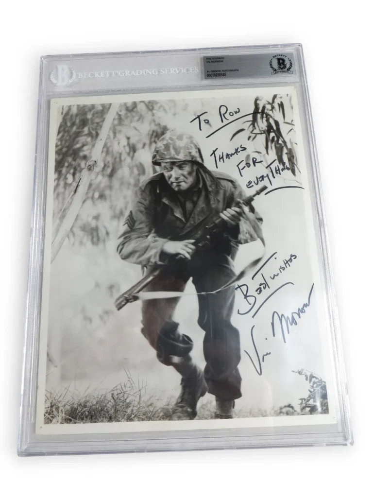 Vic Morrow Signed Autographed 8X10 Photo Combat! Sgt. Saunders BAS Slabbed 185