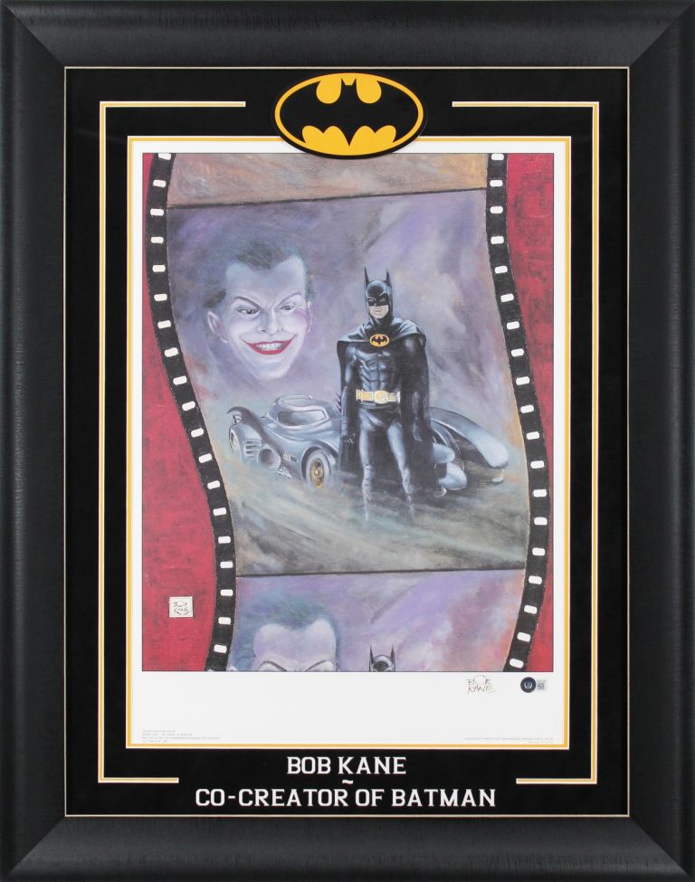Bob Kane Batman Authentic Signed & Framed 20.5x24.5 Lithograph BAS #AD64148