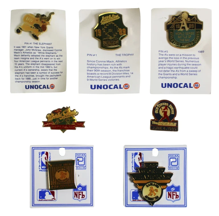 Athletics 1989 Season Collector Pin Set Un-signed 4