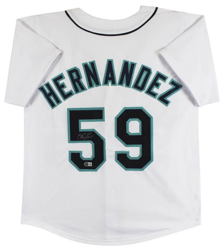 Felix Hernandez Authentic Signed White Pro Style Jersey Autographed BAS