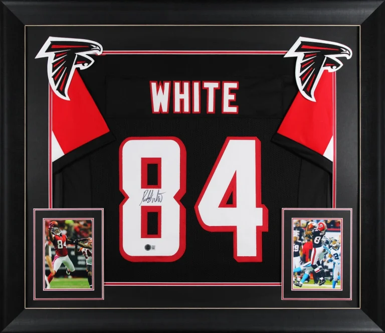 Roddy White Authentic Signed Black Pro Style Framed Jersey BAS Witnessed 2