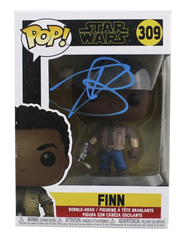 John Boyega Star Wars Signed Finn #309 Funko Pop Vinyl Figure PSA/DNA #AM92883