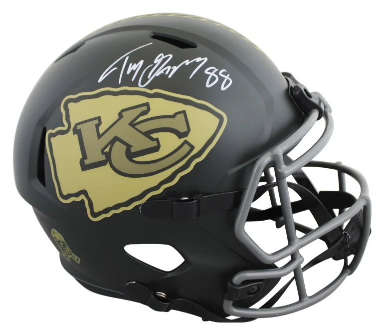 Chiefs Tony Gonzalez Signed STS IV Full Size Speed Rep Helmet BAS Witnessed