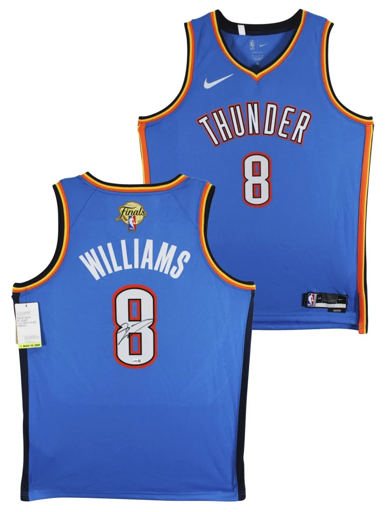 Thunder Jalen Williams Signed Blue Nike Icon Finals Edition Swingman Jersey JSA