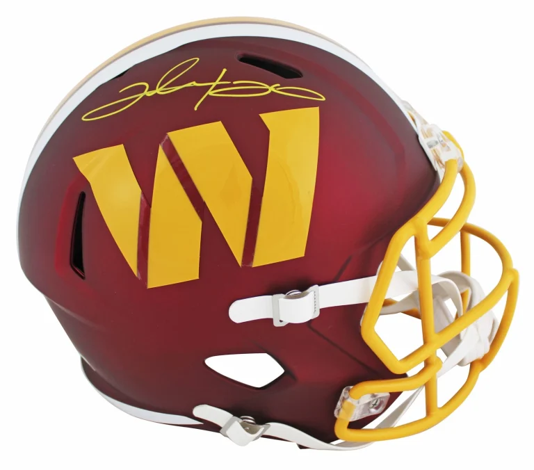 Commanders Clinton Portis Signed 2024 On-Field Alt F/S Speed Rep Helmet BAS Wit