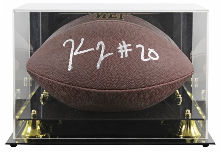 Steelers Kaleb Johnson Signed Wilson Super Grip Football W/ Case BAS Witnessed