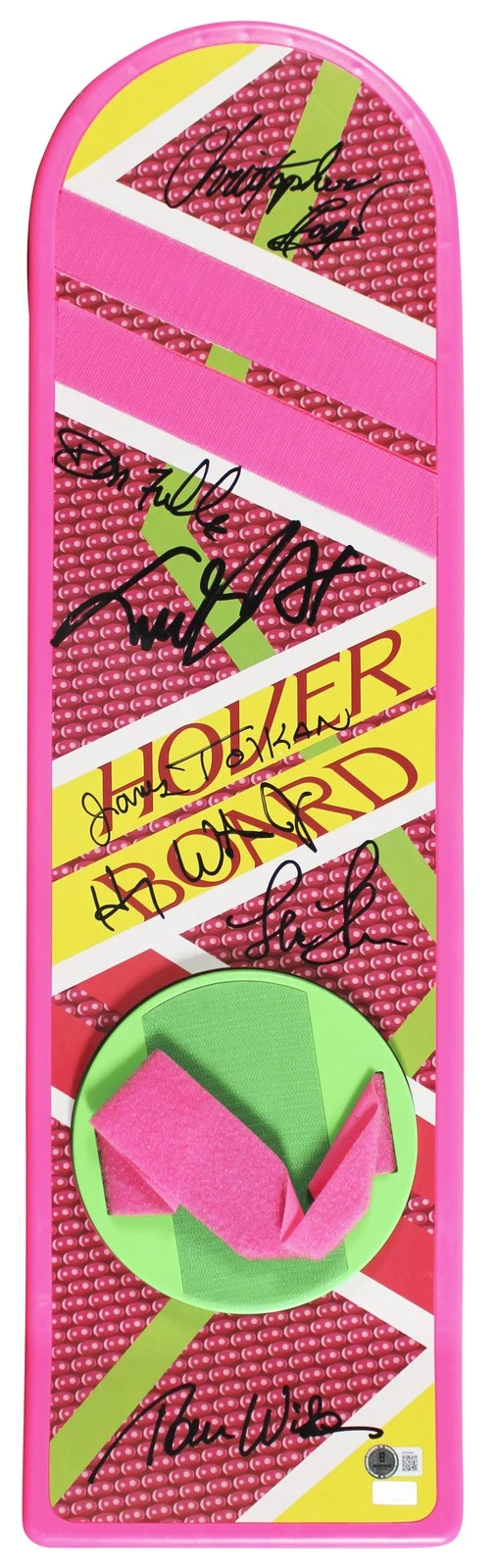 Back To The Future (7) Fox, Lloyd, Thompson, Wilson +3 Signed Hoverboard BAS LOA