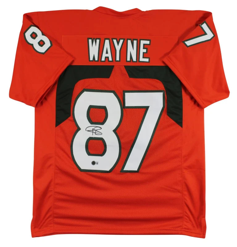 Miami Reggie Wayne Authentic Signed Orange Pro Style Jersey BAS Witnessed