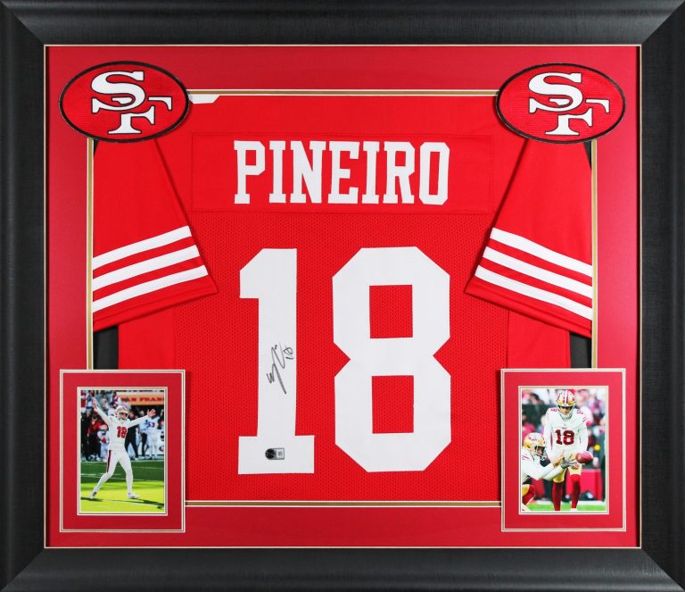 Eddy Pineiro Authentic Signed Red Pro Style Framed Jersey BAS Witnessed