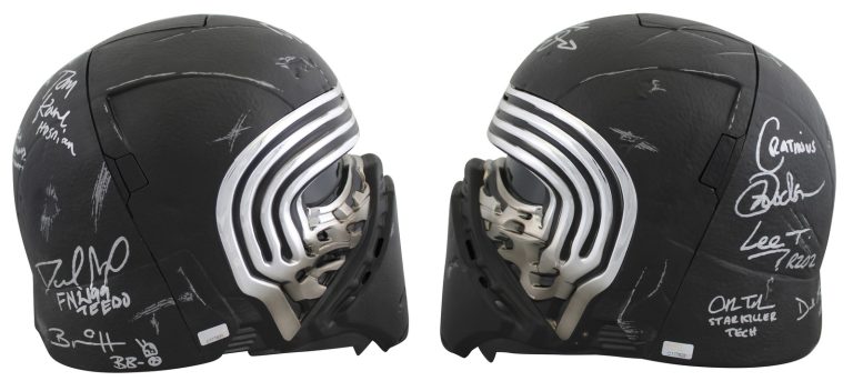 Star Wars (13) Driver, Herring, Towersey, Rose  Signed Kylo Ren FS Helmet BAS