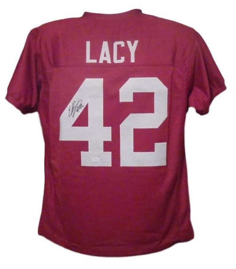 Eddie Lacy Autographed/Signed College Style XL Red Jersey JSA 12023