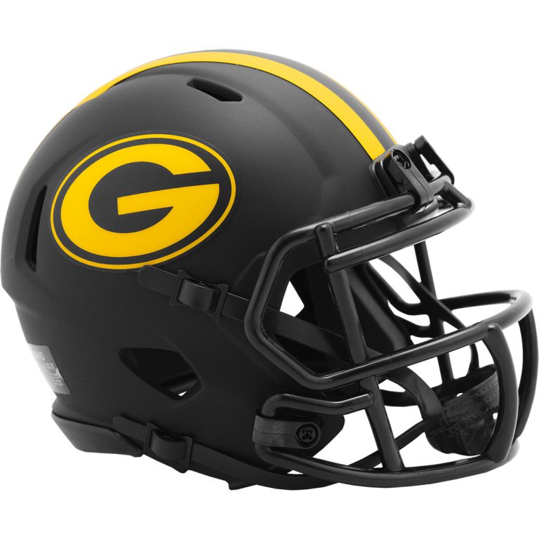 Green Bay Packers Eclipse Speed Mini Helmet Riddell New In Box 26155