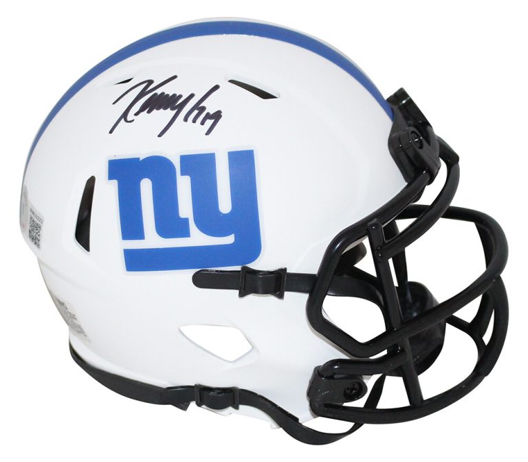 Kenny Golladay Autographed New York Giants Lunar Mini Helmet Beckett 33698