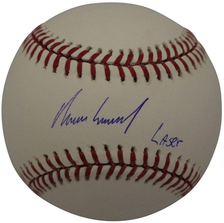 Ramon Laureano Autographed OML Baseball Oakland Athletics Laser MLB 36147