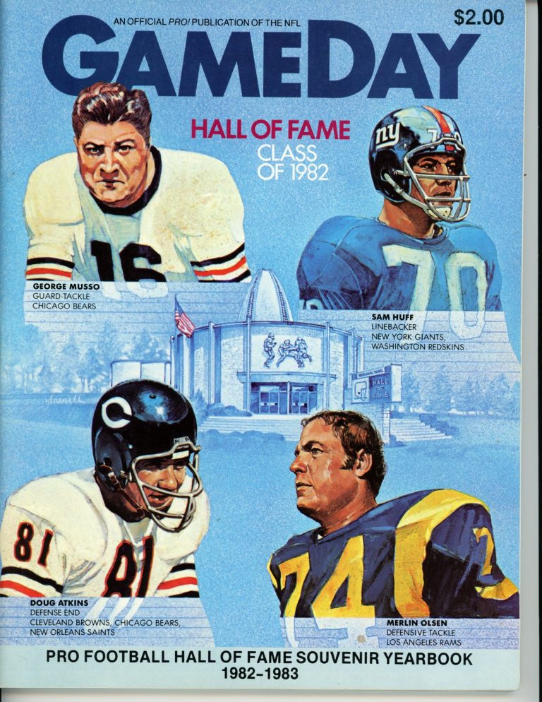Gameday Class Of 1982 Pro Football Hall Of Fame Magazine Program 37420