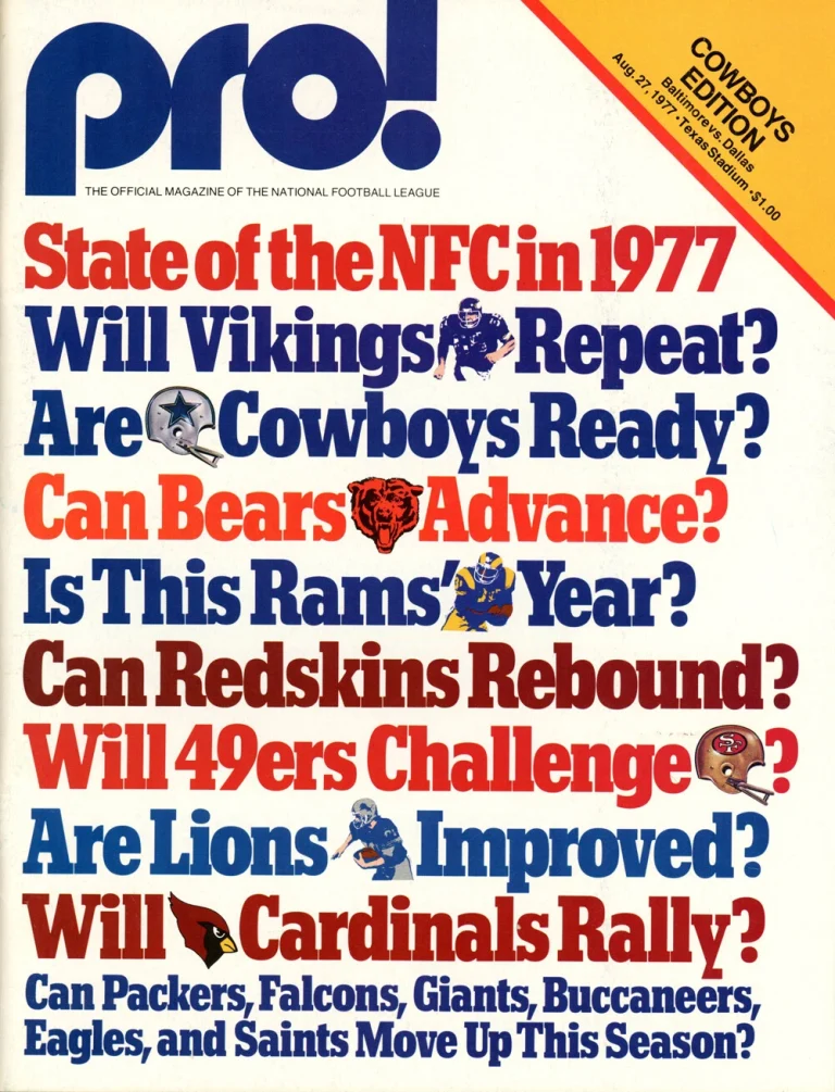 Pro! Magazine 8/27/1977 State Of The NFC Cowboys Edition 38327