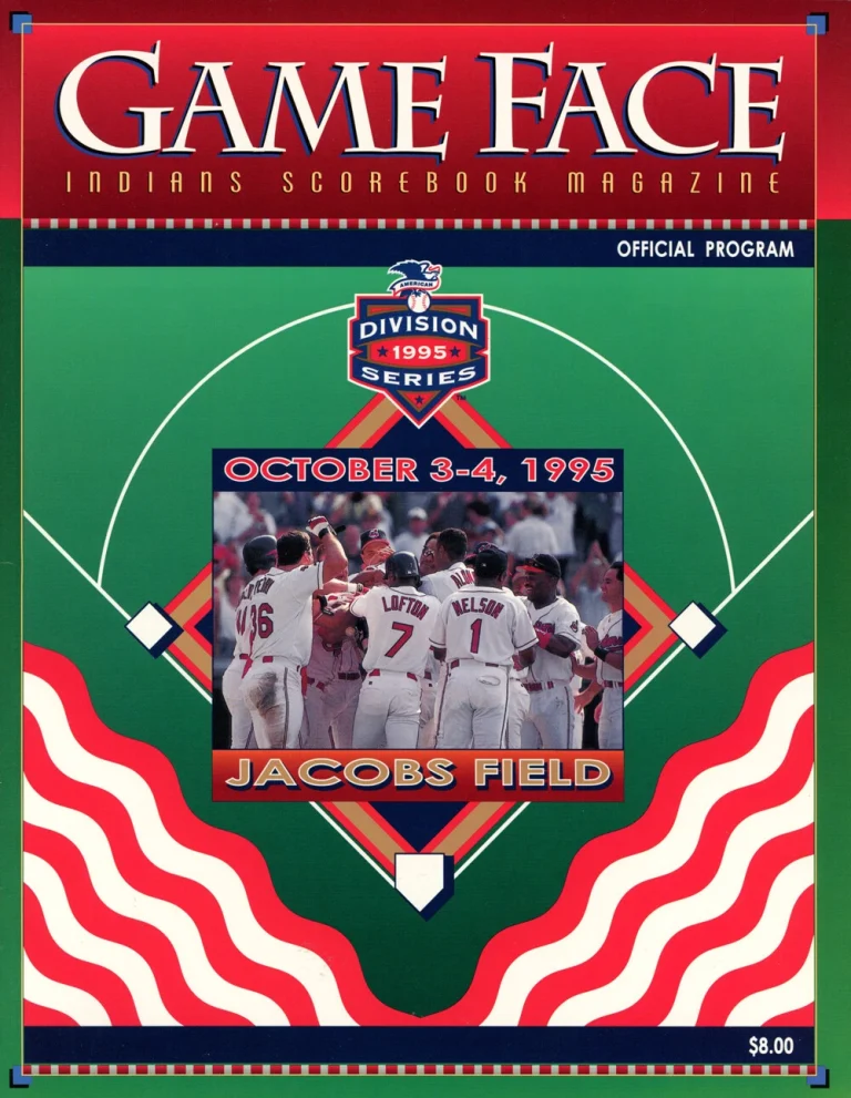 1995 ALDS Program Cleveland Indians vs Boston Red Sox 38364