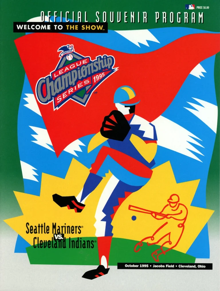 1995 ALCS Program Cleveland Indians vs Seattle Mariners 38365