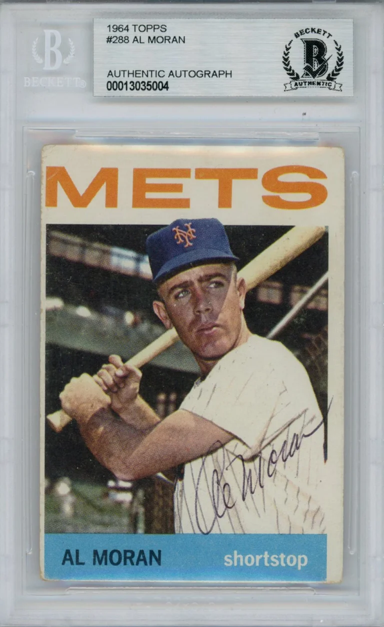 Al Moran Autographed 1964 Topps #288 Trading Card Beckett Slab 38467