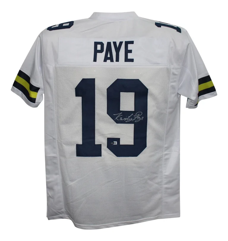Kwity Paye Autographed/Signed College Style White XL Jersey Beckett 38937