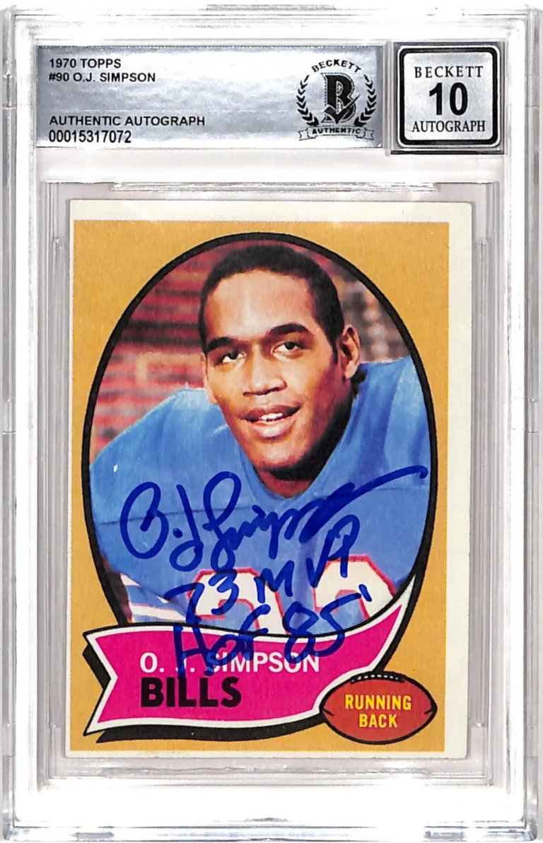 OJ Simpson Signed 1970 Topps 