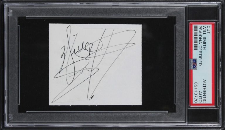 Will Smith Fresh Prince of Bel-Air Authentic Signed 2.75x3 Cut PSA/DNA Slabbed