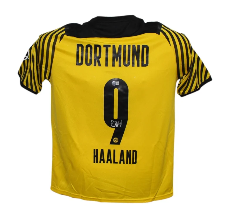 Erling Haaland Autographed Borussia Dortmund Puma Jersey BAS 39966
