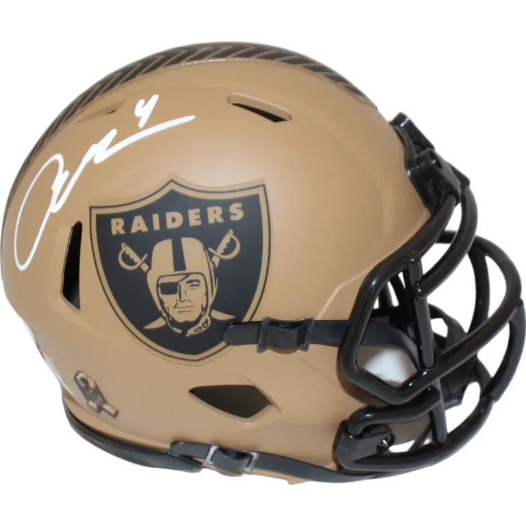 Aidan O'Connell Signed Las Vegas Raiders Mini Helmet 23 Salute Beckett 43084