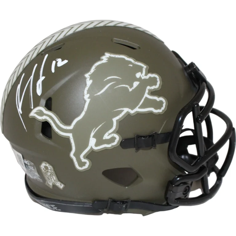 Hendon Hooker Autographed Detroit Lions 22 Salute Mini Helmet Beckett 43023