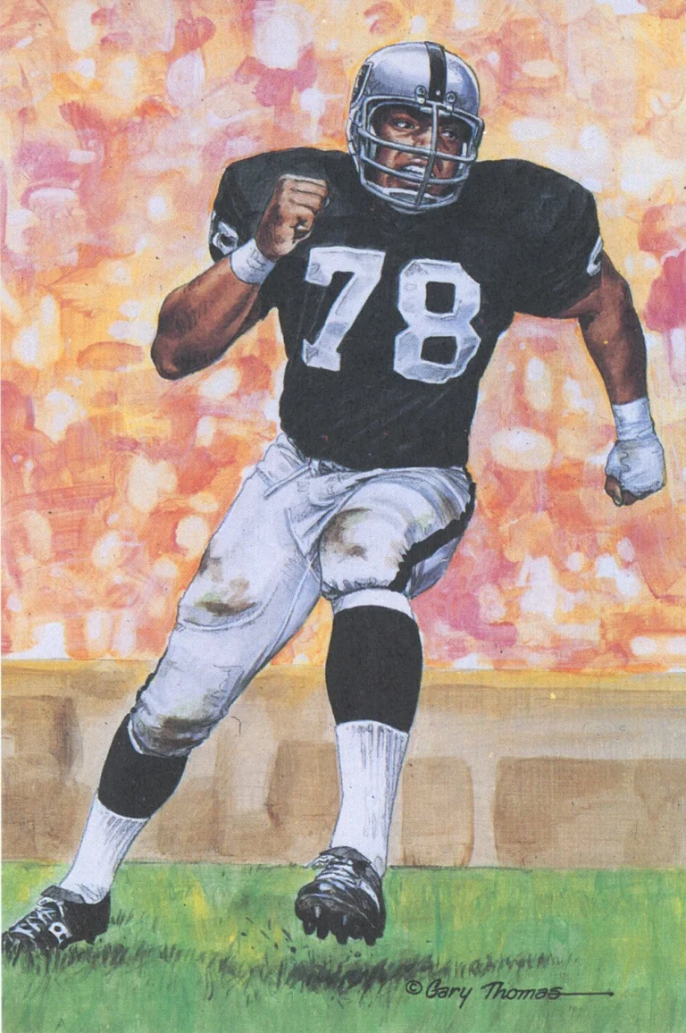 Art Shell Unsigned Oakland Raiders 1989 Series One Goal Line Art Card 43162