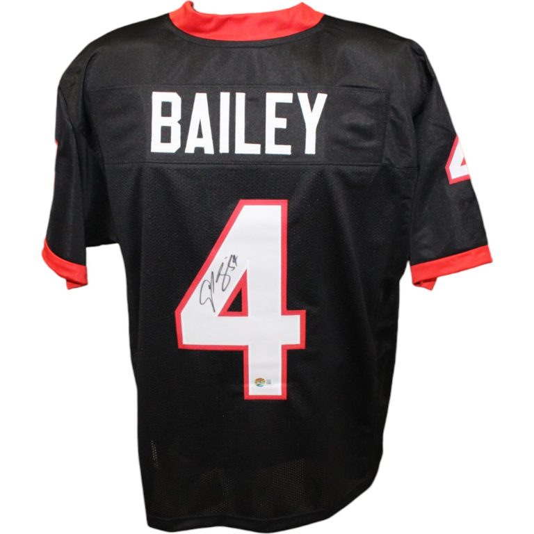 Champ Bailey Autographed/Signed College Style Sz XL Black Jersey Beckett 44024