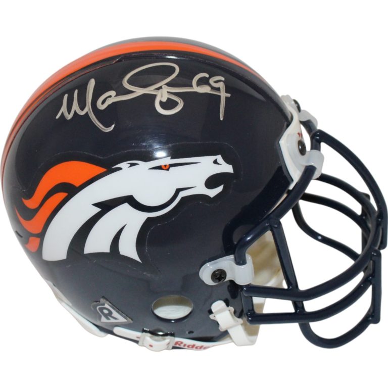 Mark Schlereth Autographed Denver Broncos VSR4 Authentic Mini Helmet BAS 44124